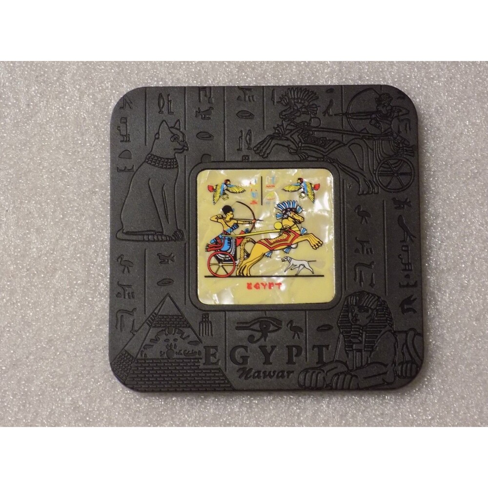 Egypt Nawar Egyptian Hieroglyphics Lot Of 5 Drink Coasters - Picture 7 of 14